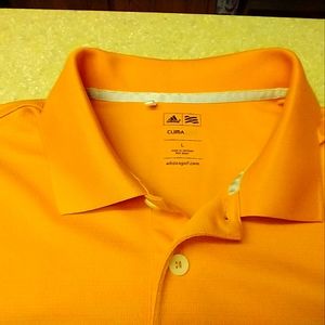 Adidas Climalite men's golf shirt large solid Orange